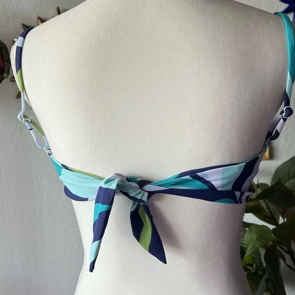 Sanctuary Size medium Blue and green Bikini Top Swimsuit top
